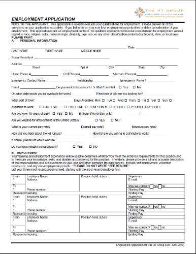 note to the applicant this application is used to evaluate your